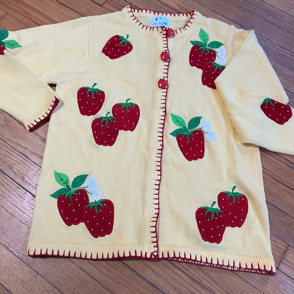 The quacker factory vintage strawberry sweater.